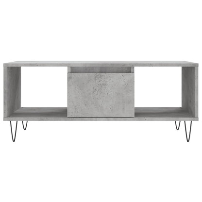 Tavolino Salotto Grigio Cemento 90x50x36,5 cm Legno Multistrato | homemem39