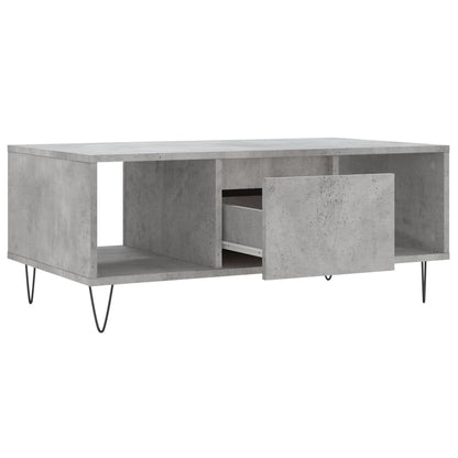 Tavolino Salotto Grigio Cemento 90x50x36,5 cm Legno Multistrato | homemem39