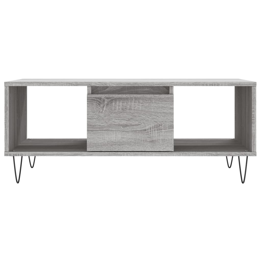 Tavolino Salotto Grigio Sonoma 90x50x36,5 cm Legno Multistrato | homemem39