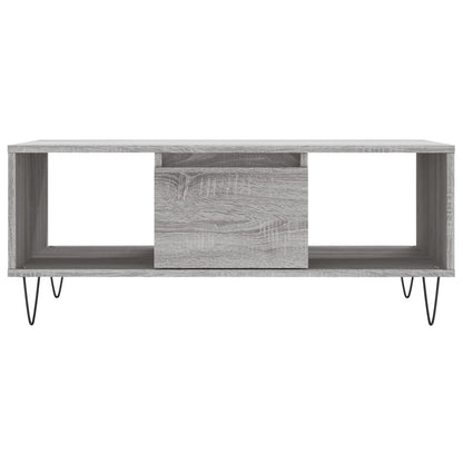 Tavolino Salotto Grigio Sonoma 90x50x36,5 cm Legno Multistrato