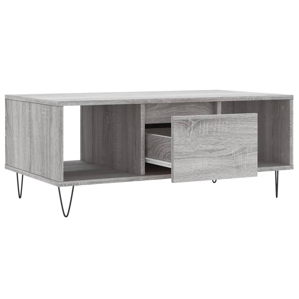 Tavolino Salotto Grigio Sonoma 90x50x36,5 cm Legno Multistrato | homemem39