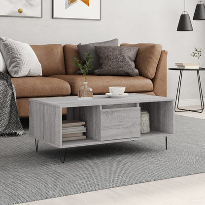 Tavolino Salotto Grigio Sonoma 90x50x36,5 cm Legno Multistrato | homemem39