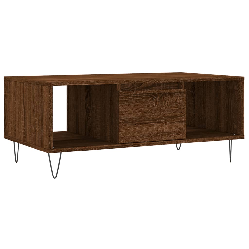 Tavolino da Salotto Rovere Marrone 90x50x36,5 cm in Multistrato | homemem39
