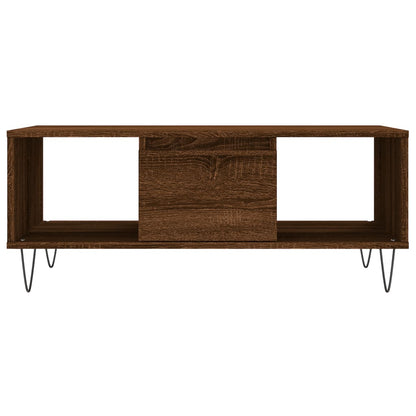 Tavolino da Salotto Rovere Marrone 90x50x36,5 cm in Multistrato