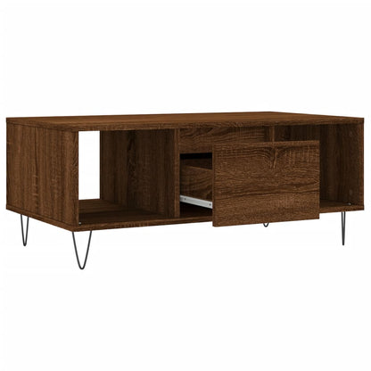 Tavolino da Salotto Rovere Marrone 90x50x36,5 cm in Multistrato | homemem39