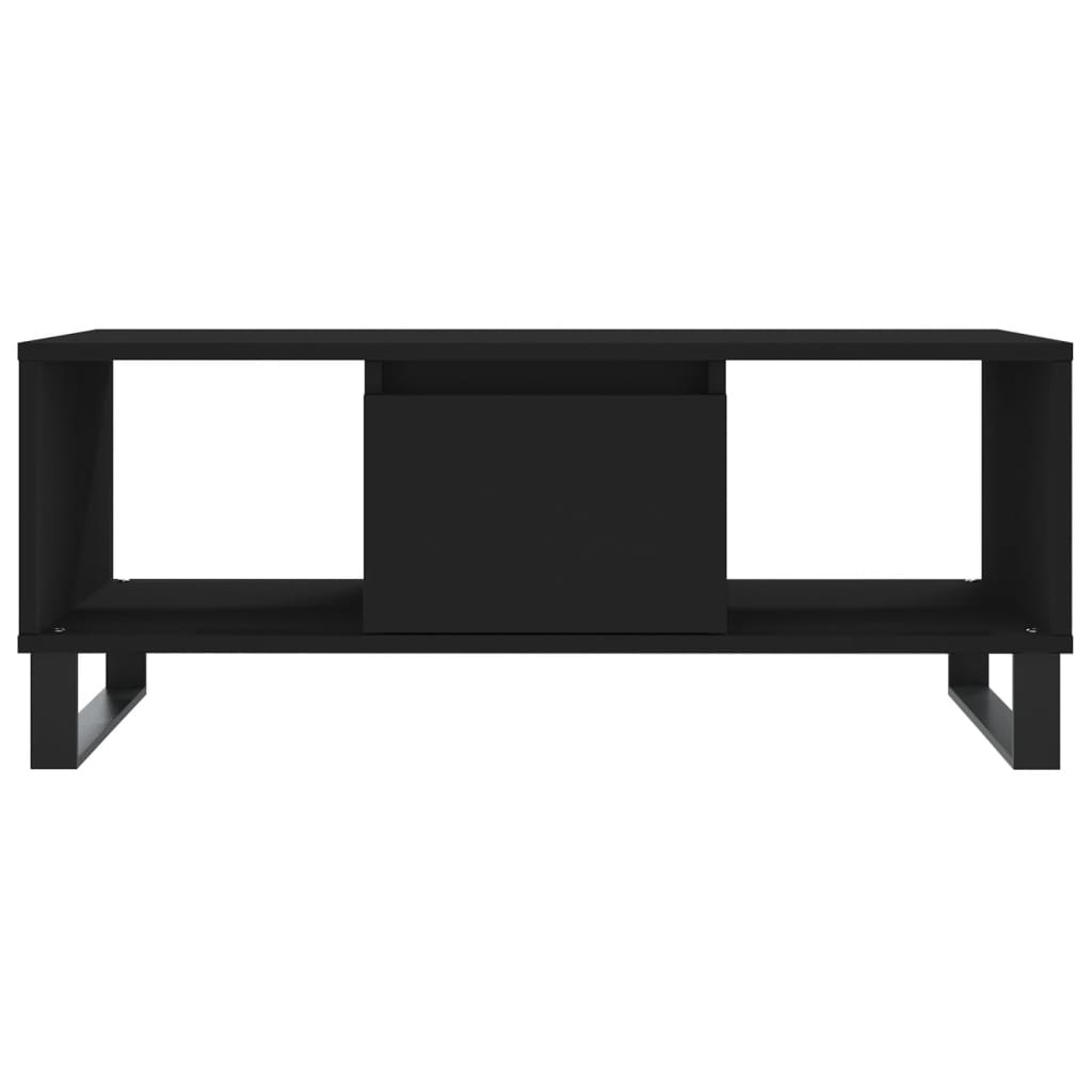 Tavolino da Salotto Nero 90x50x36,5 cm in Legno Multistrato | homemem39
