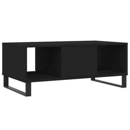 Tavolino da Salotto Nero 90x50x36,5 cm in Legno Multistrato | homemem39
