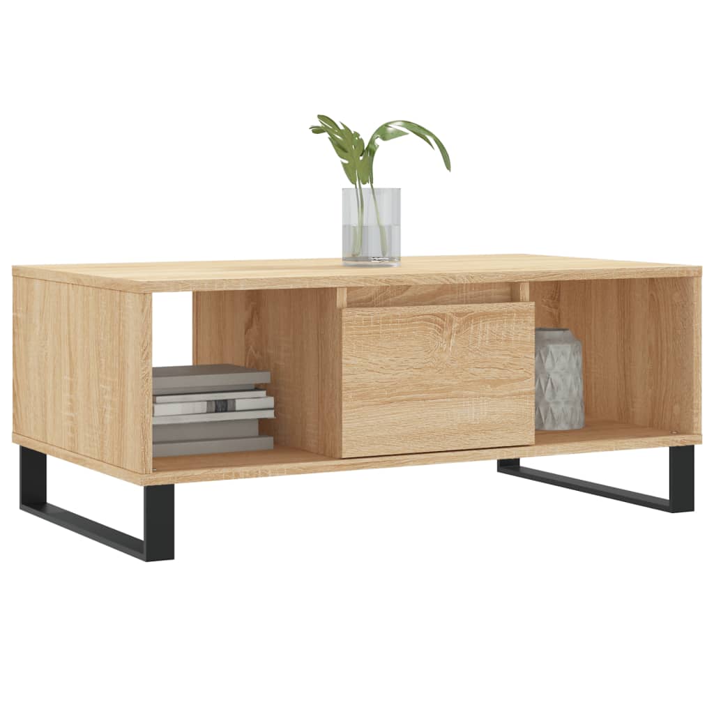 Tavolino Salotto Rovere Sonoma 90x50x36,5 cm Legno Multistrato | homemem39