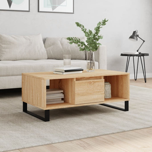Tavolino Salotto Rovere Sonoma 90x50x36,5 cm Legno Multistrato | homemem39