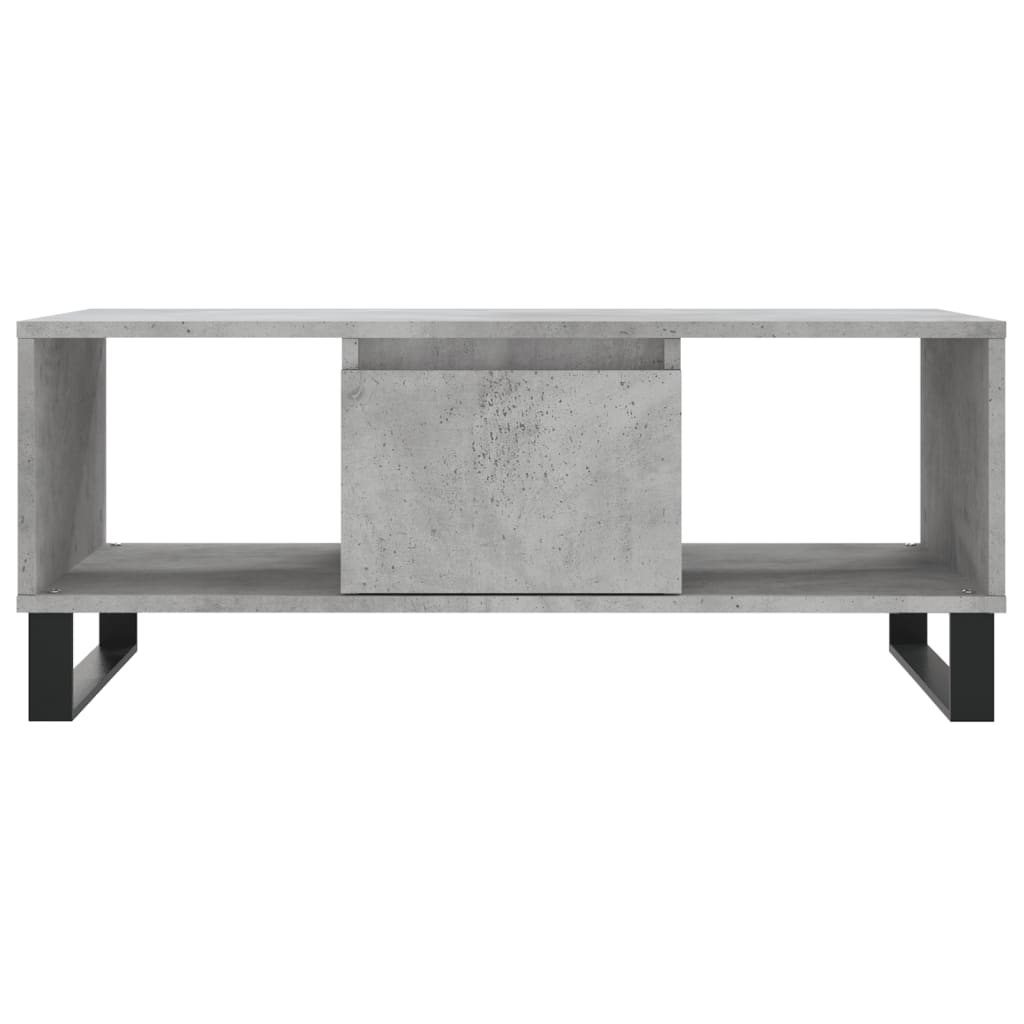 Tavolino Salotto Grigio Cemento 90x50x36,5 cm Legno Multistrato | homemem39