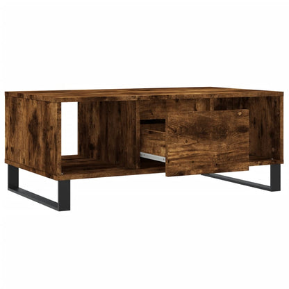 Tavolino da Salotto Rovere Fumo 90x50x36,5 cm Legno Multistrato | homemem39