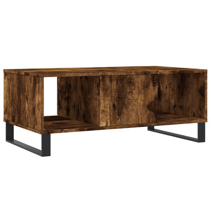 Tavolino da Salotto Rovere Fumo 90x50x36,5 cm Legno Multistrato | homemem39