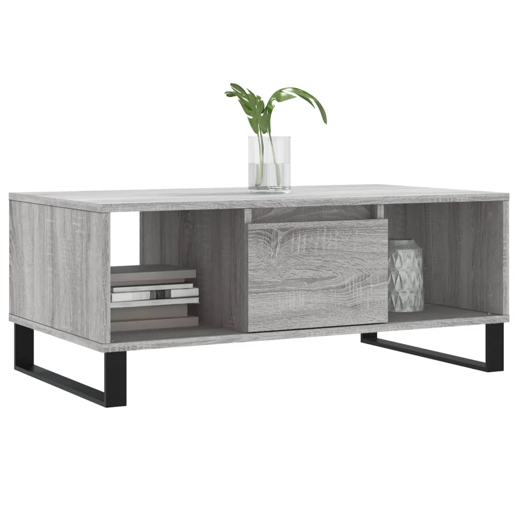 Tavolino Salotto Grigio Sonoma 90x50x36,5 cm Legno Multistrato | homemem39