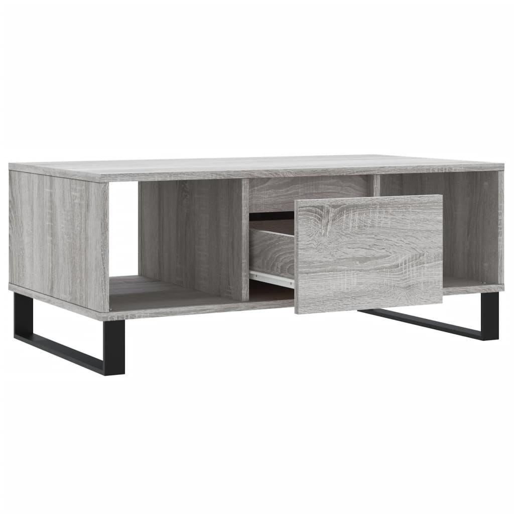 Tavolino Salotto Grigio Sonoma 90x50x36,5 cm Legno Multistrato | homemem39