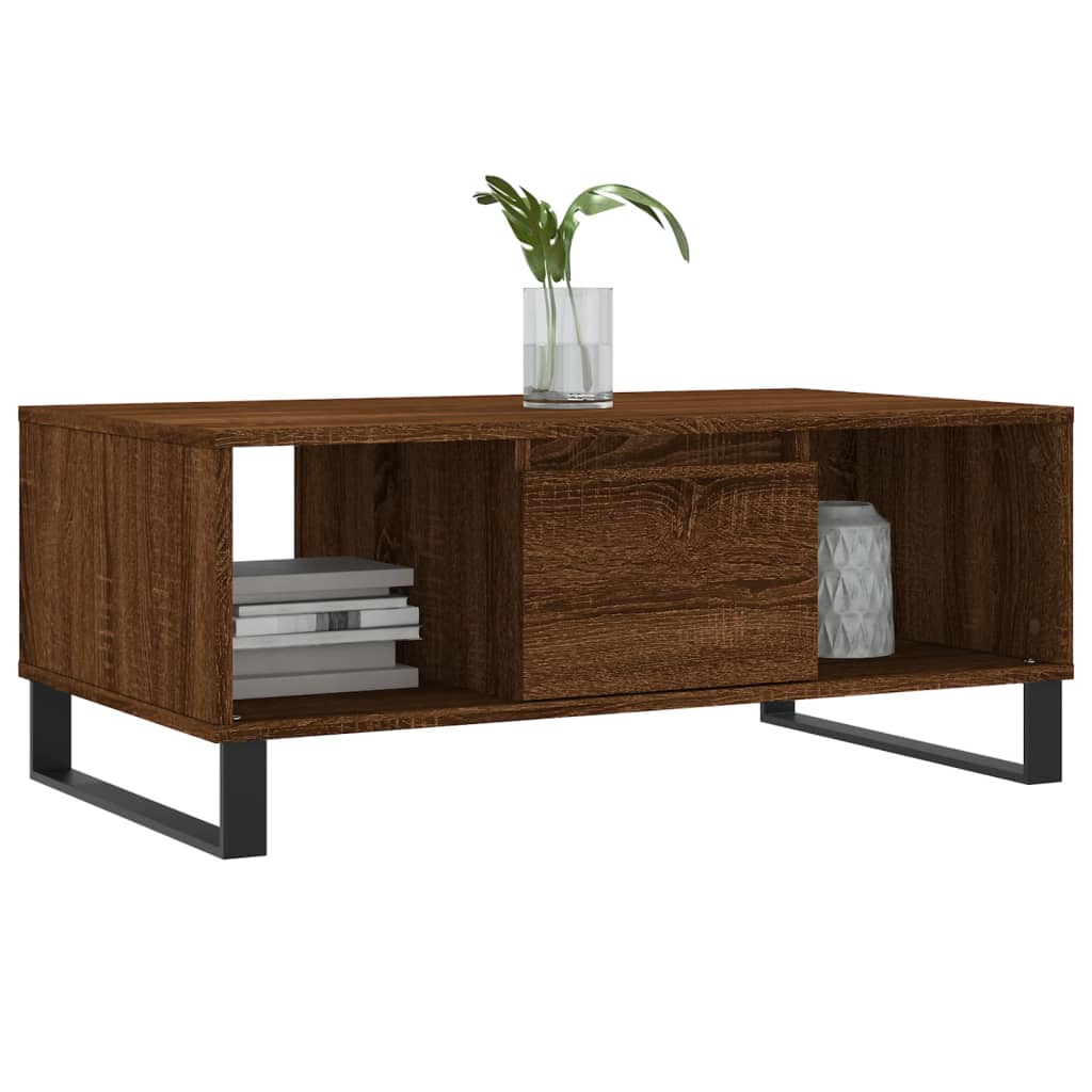 Tavolino da Salotto Rovere Marrone 90x50x36,5 cm in Multistrato | homemem39