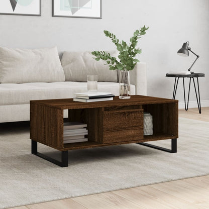 Tavolino da Salotto Rovere Marrone 90x50x36,5 cm in Multistrato | homemem39