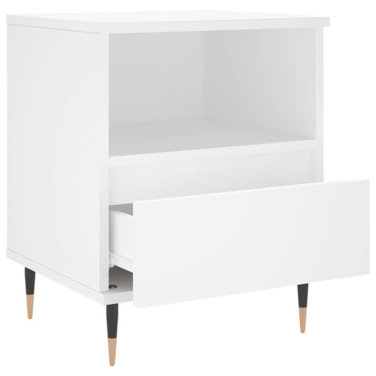 Comodino Bianco 40x35x50 cm in Legno Multistrato - homemem39