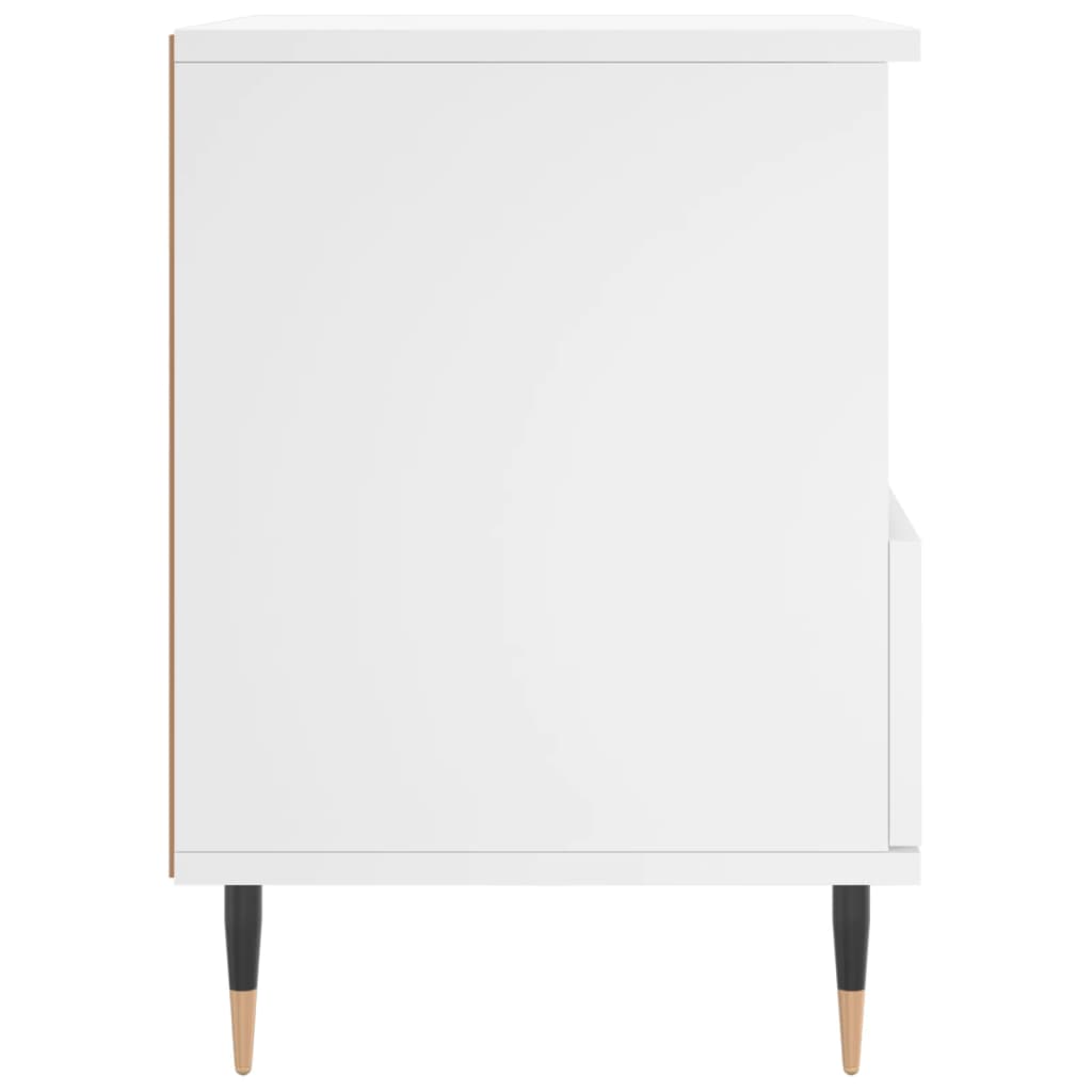 Comodino Bianco 40x35x50 cm in Legno Multistrato - homemem39