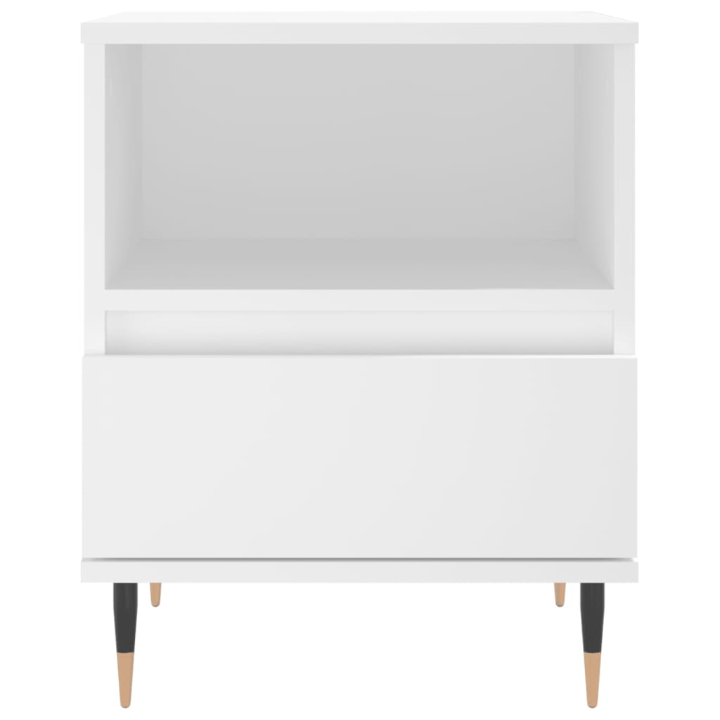 Comodini 2pz Bianchi 40x35x50 cm in Legno Multistrato - homemem39