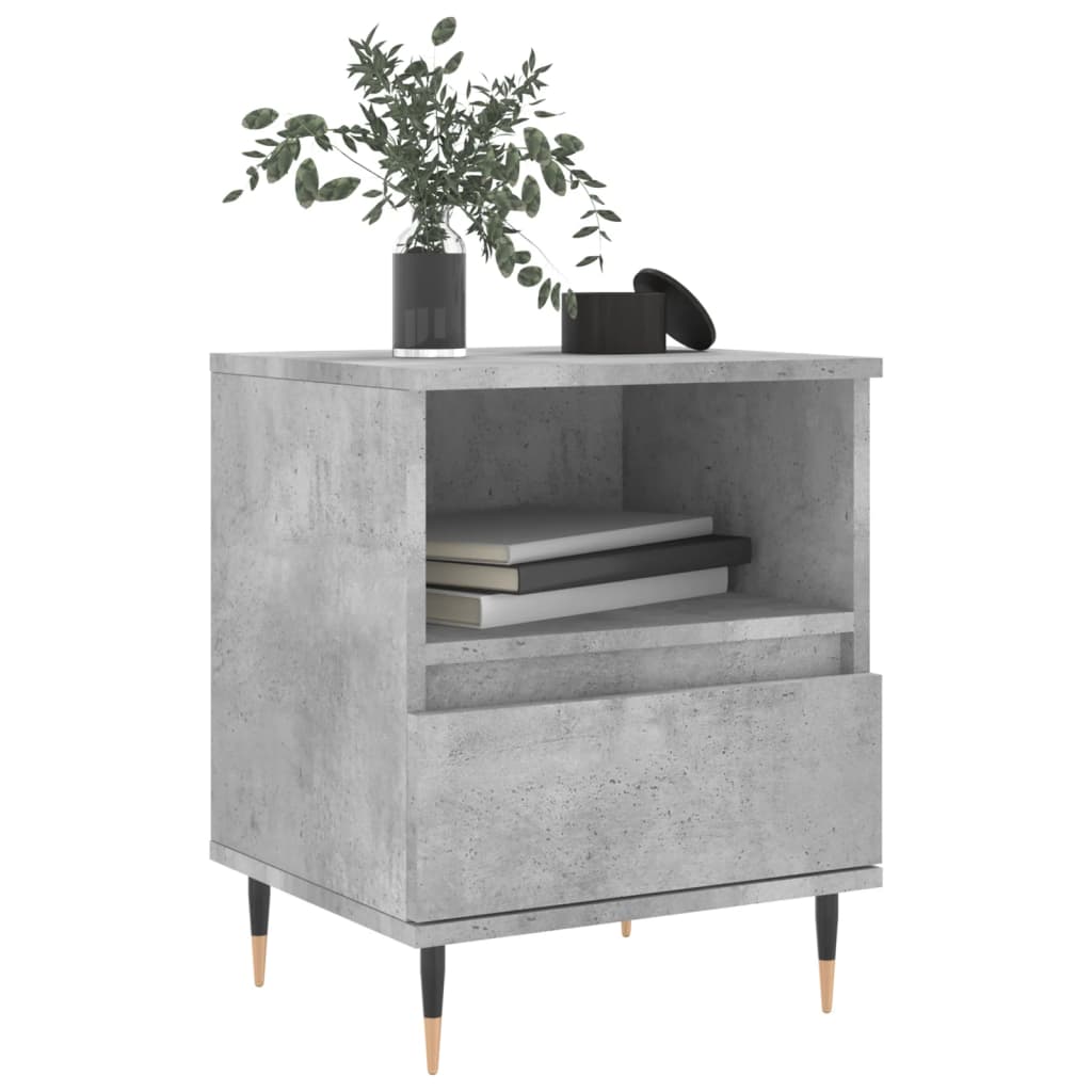 Comodini 2pz Grigio Cemento 40x35x50 cm in Legno Multistrato - homemem39