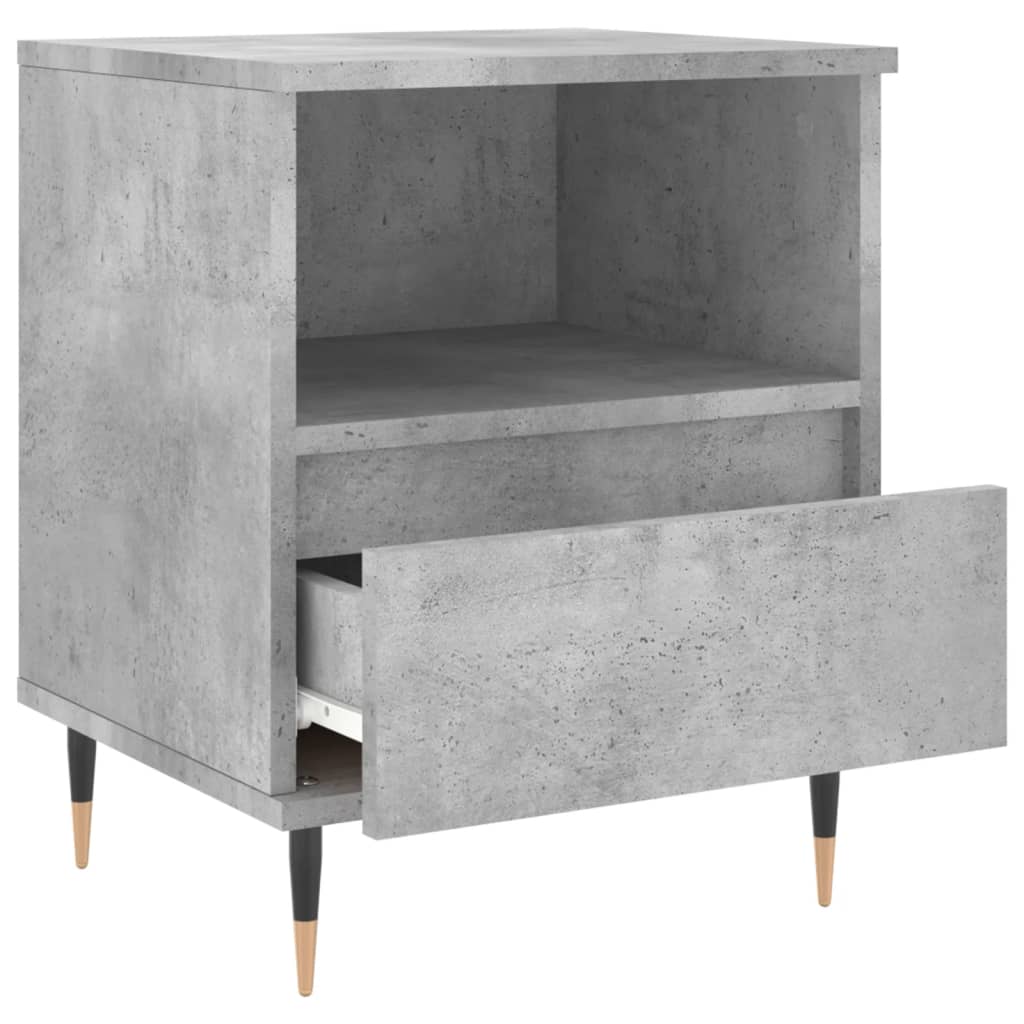 Comodini 2pz Grigio Cemento 40x35x50 cm in Legno Multistrato - homemem39