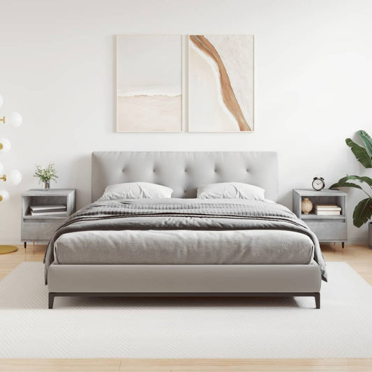 Comodini 2pz Grigio Cemento 40x35x50 cm in Legno Multistrato - homemem39