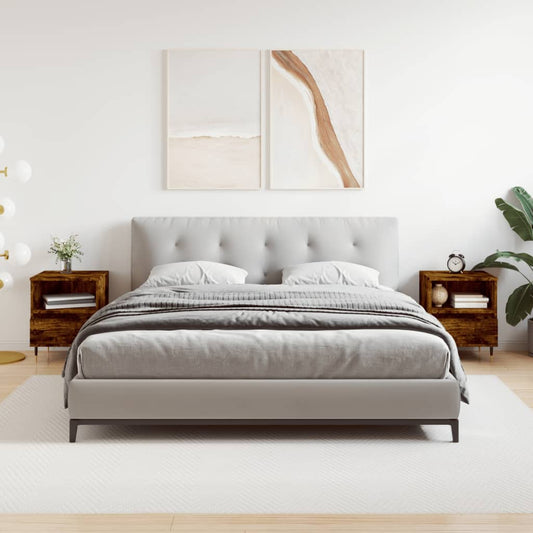 Comodini 2pz Rovere Fumo 40x35x50 cm in Legno Multistrato - homemem39