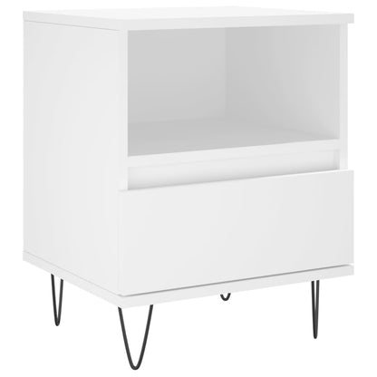 Comodino Bianco 40x35x50 cm in Legno Multistrato - homemem39