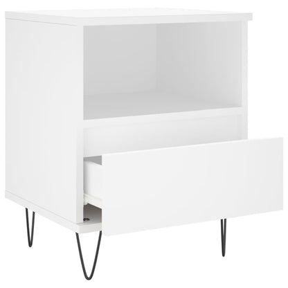 Comodino Bianco 40x35x50 cm in Legno Multistrato - homemem39