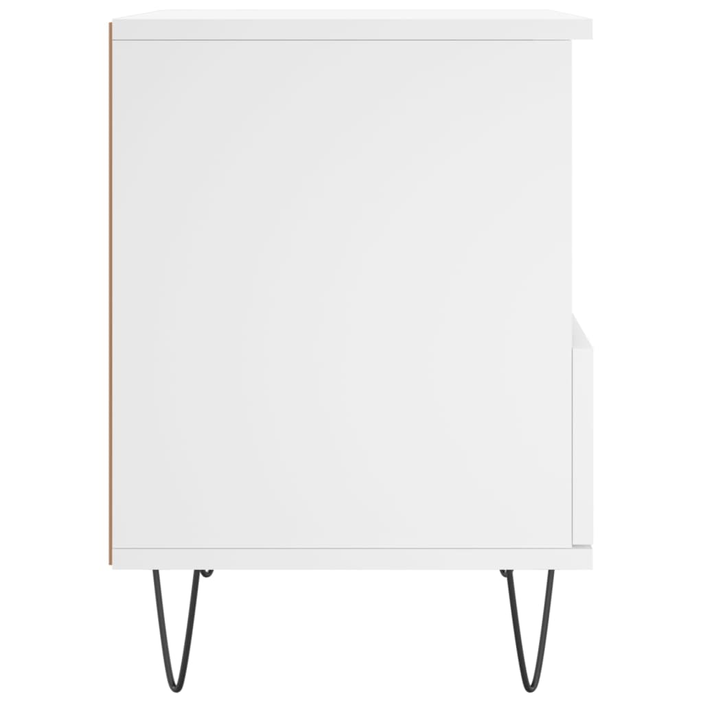 Comodino Bianco 40x35x50 cm in Legno Multistrato - homemem39