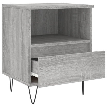 Comodini 2pz Grigio Sonoma 40x35x50 cm in Legno Multistrato - homemem39