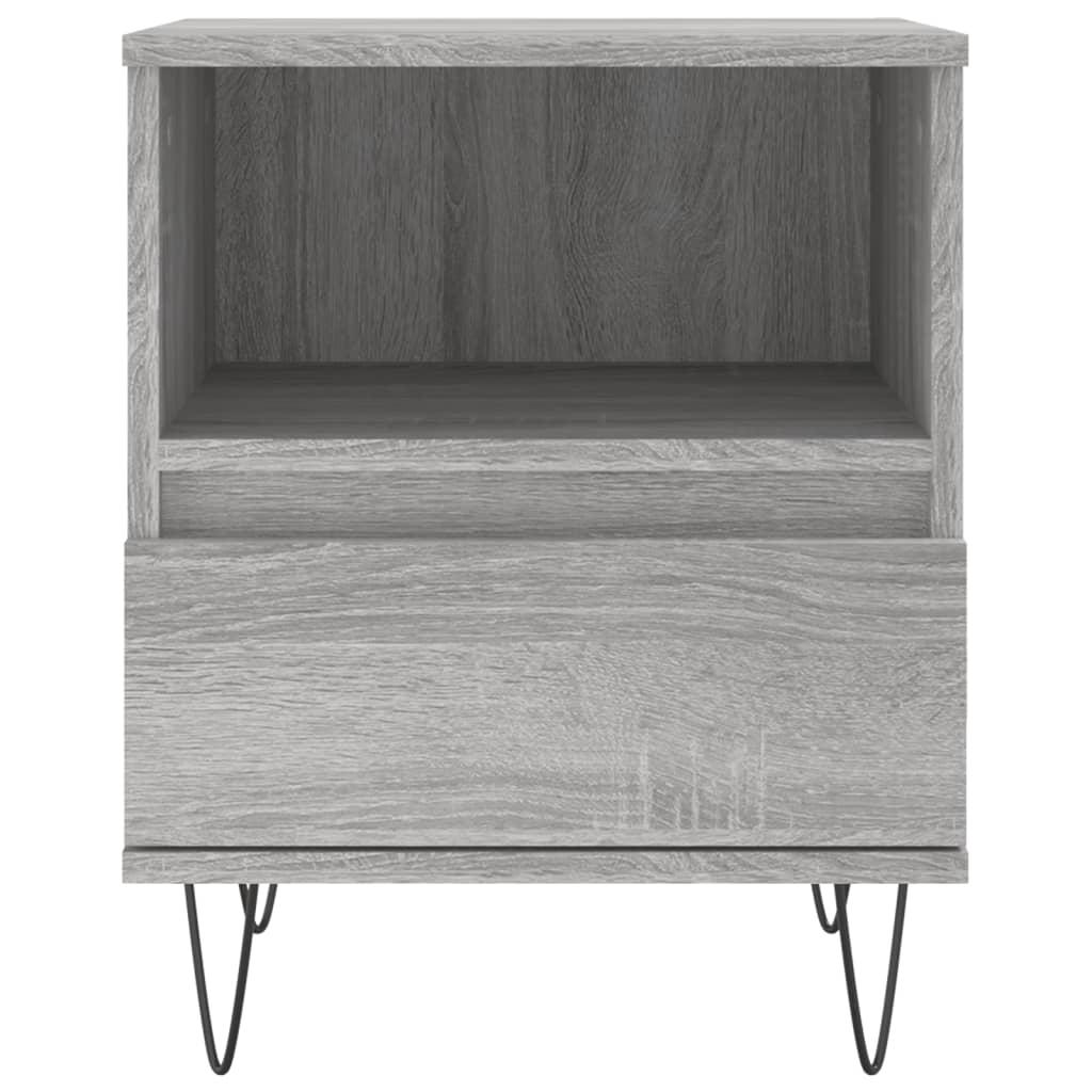 Comodini 2pz Grigio Sonoma 40x35x50 cm in Legno Multistrato - homemem39
