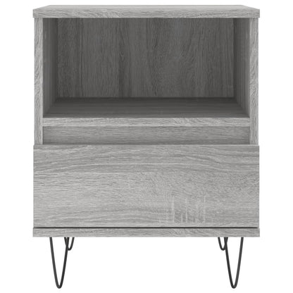 Comodini 2pz Grigio Sonoma 40x35x50 cm in Legno Multistrato - homemem39