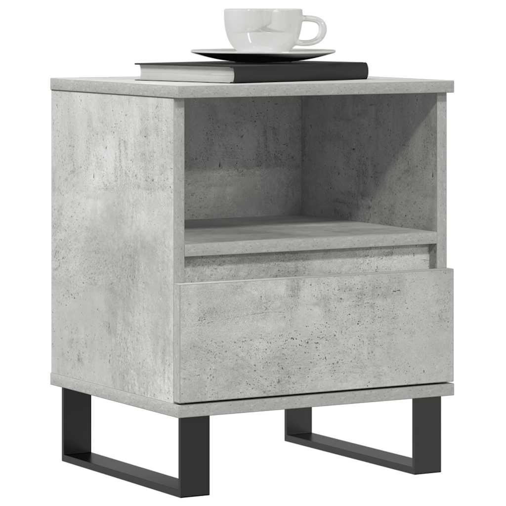 Comodini 2pz Grigio Cemento 40x35x50 cm in Legno Multistrato | homemem39