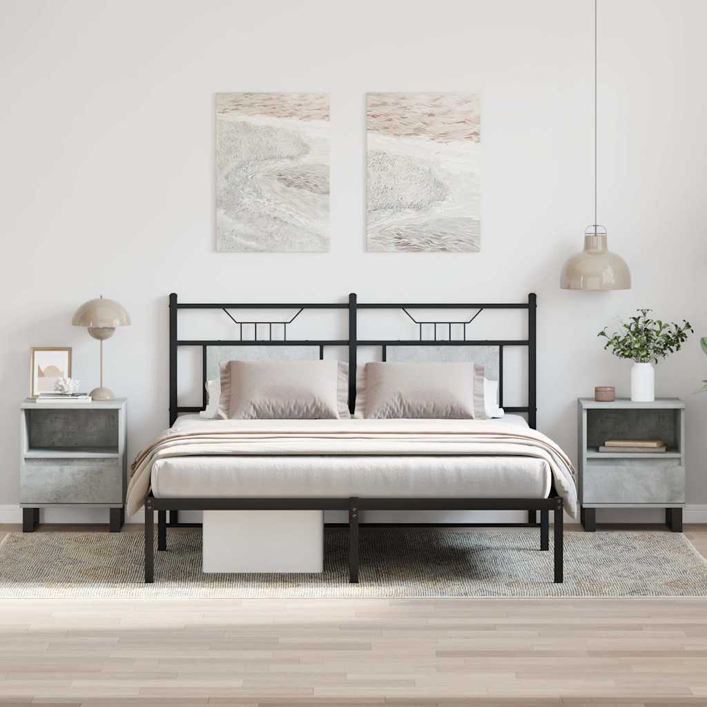 Comodini 2pz Grigio Cemento 40x35x50 cm in Legno Multistrato - homemem39