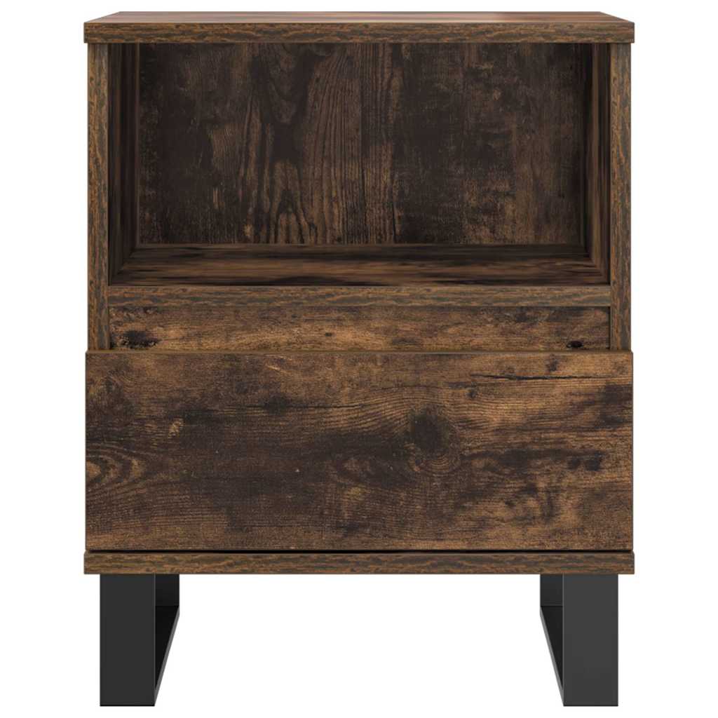 Comodini 2pz Rovere Fumo 40x35x50 cm in Legno Multistrato - homemem39