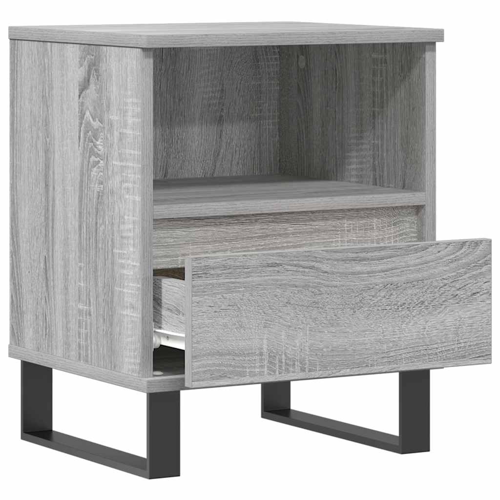 Comodino Grigio Sonoma 40x35x50 cm in Legno Multistrato - homemem39