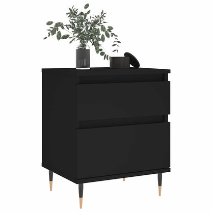 Comodino Nero 40x35x50 cm in Legno Multistrato | homemem39