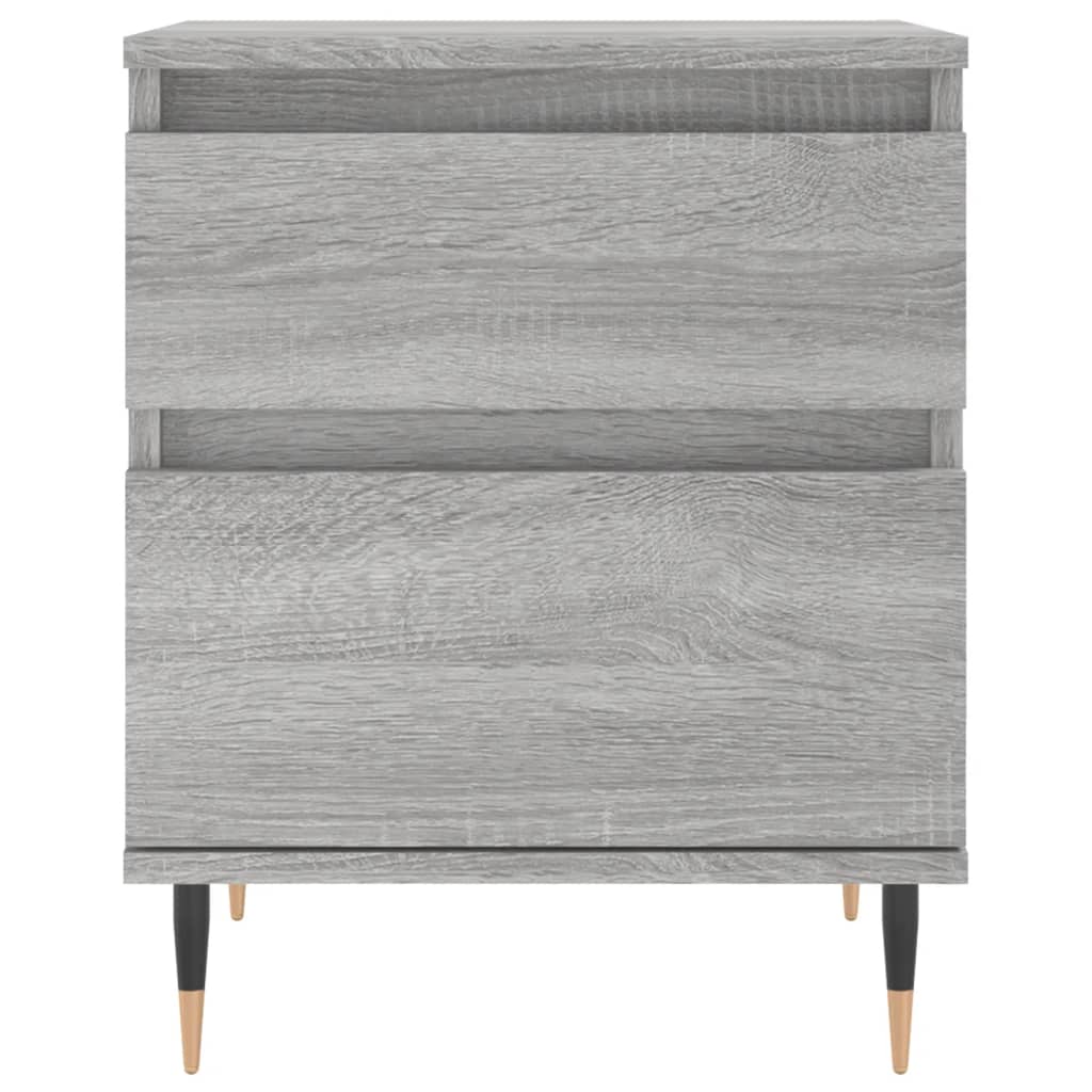 Comodini 2pz Grigio Sonoma 40x35x50 cm in Legno Multistrato - homemem39