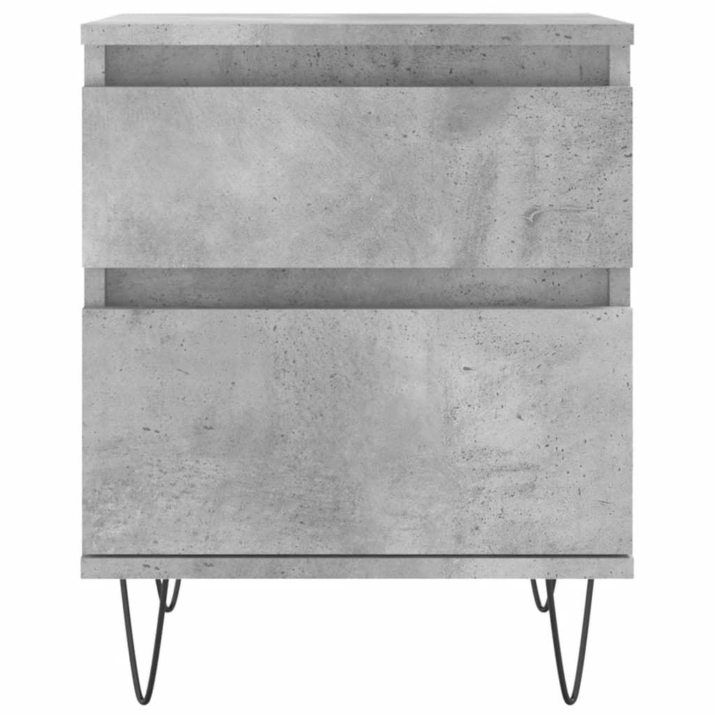 Comodini 2pz Grigio Cemento 40x35x50 cm in Legno Multistrato - homemem39
