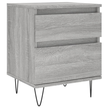 Comodini 2pz Grigio Sonoma 40x35x50 cm in Legno Multistrato - homemem39