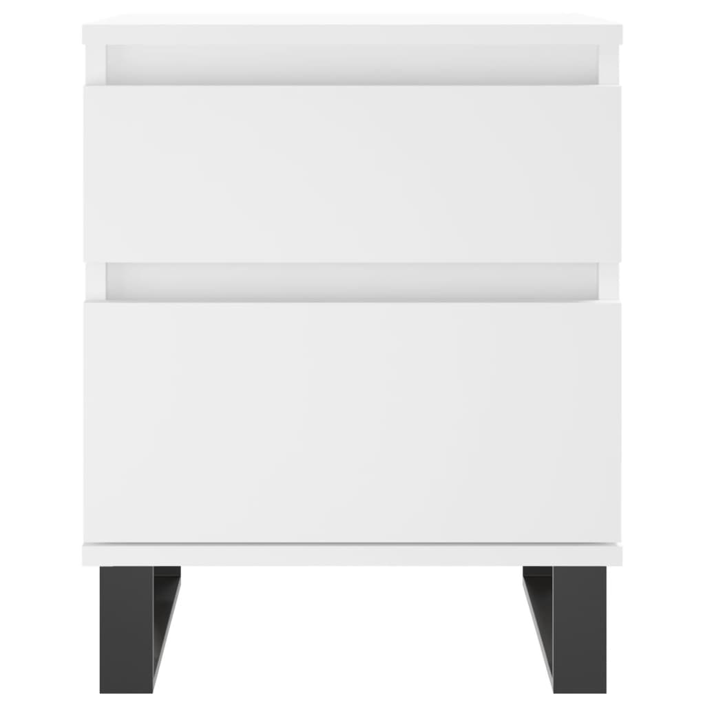 Comodino Bianco 40x35x50 cm in Legno Multistrato - homemem39