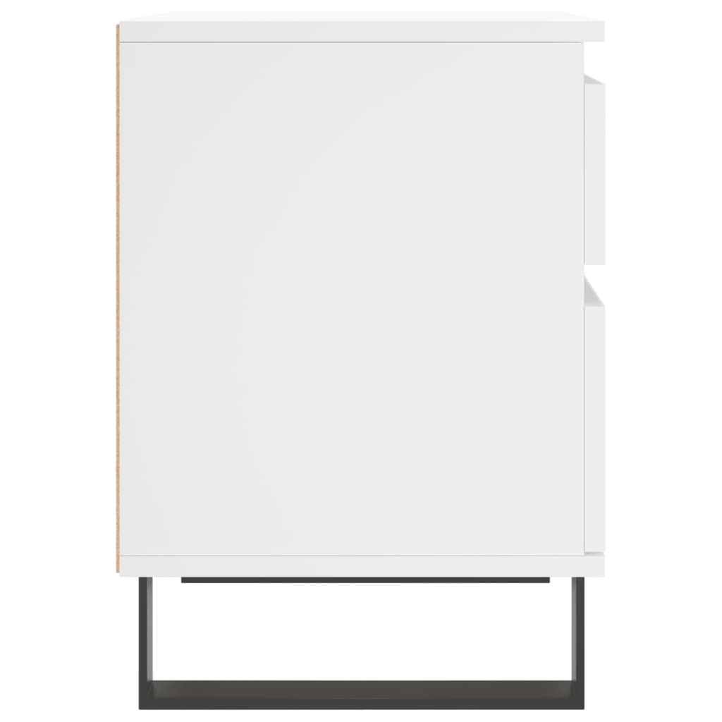 Comodino Bianco 40x35x50 cm in Legno Multistrato - homemem39
