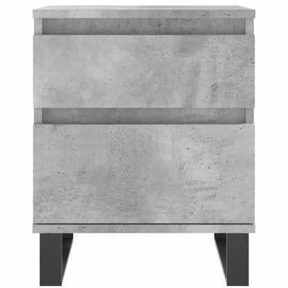 Comodino Grigio Cemento 40x35x50 cm in Legno Multistrato - homemem39