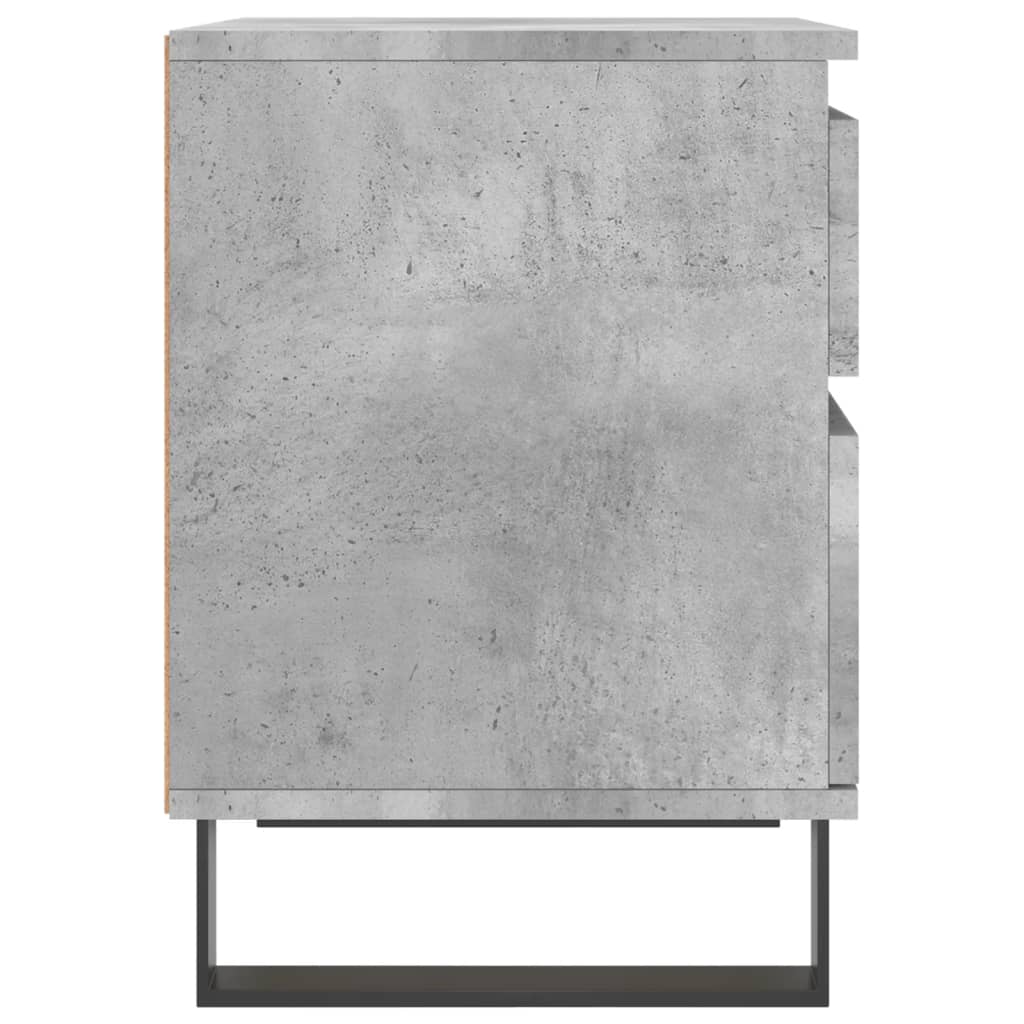 Comodino Grigio Cemento 40x35x50 cm in Legno Multistrato - homemem39