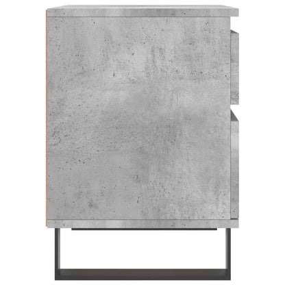 Comodino Grigio Cemento 40x35x50 cm in Legno Multistrato - homemem39