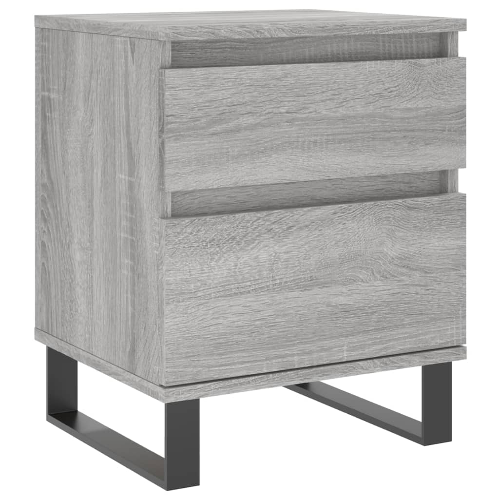 Comodino Grigio Sonoma 40x35x50 cm in Legno Multistrato - homemem39
