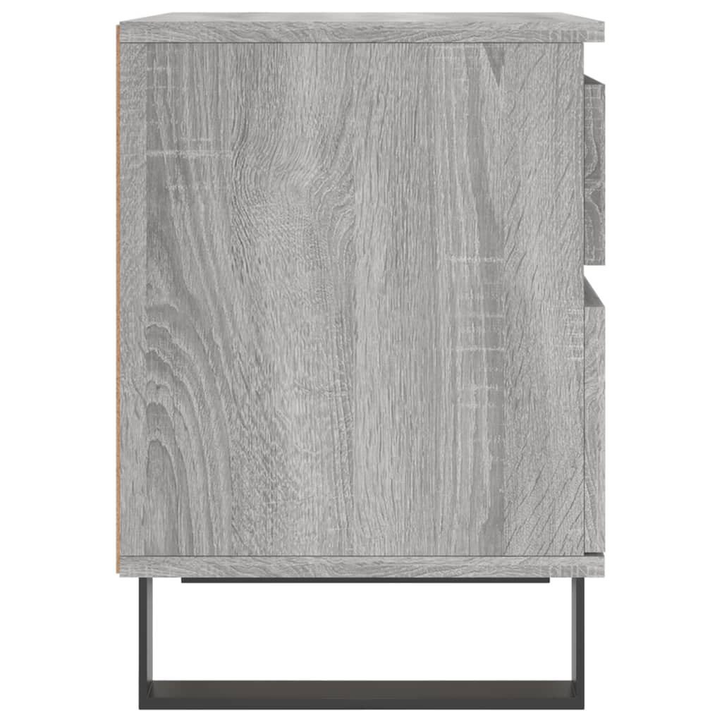Comodini 2pz Grigio Sonoma 40x35x50 cm in Legno Multistrato - homemem39