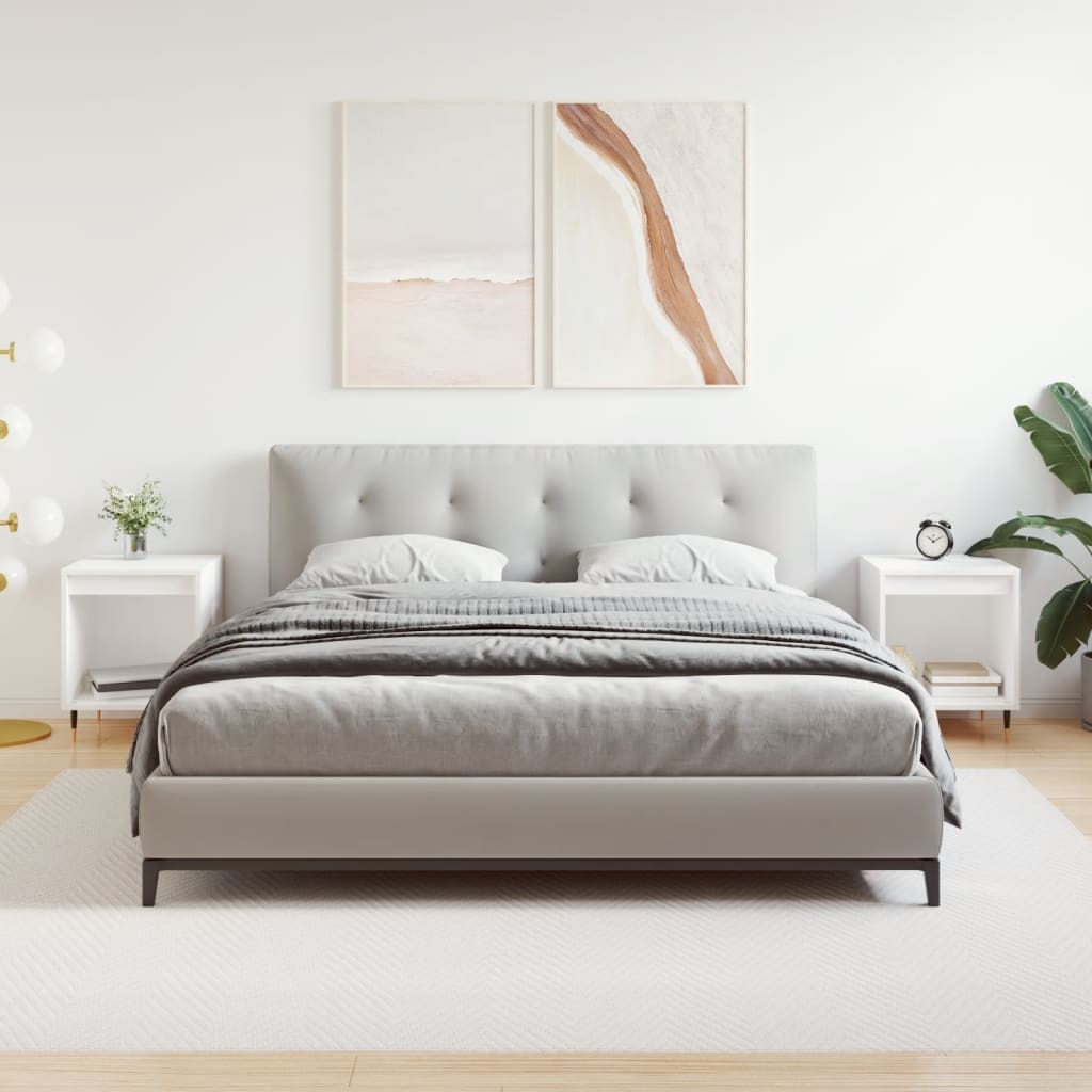 Comodini 2pz Bianchi 40x35x50 cm in Legno Multistrato - homemem39