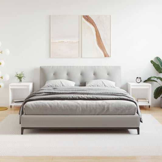 Comodini 2pz Bianchi 40x35x50 cm in Legno Multistrato - homemem39